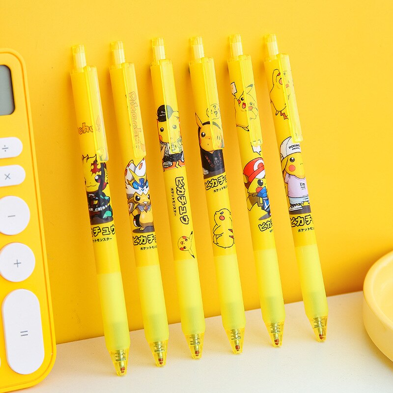 6PCS/12pcs/36pcs/60PCS phim hoạt hình Pokémon loạt Báo Chí bút dễ thương Pikachu Báo Chí Bút ngòi nước sinh viên văn phòng phẩm nghiên cứu nguồn cung cấp