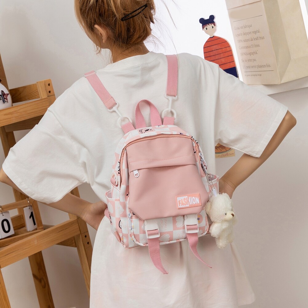 {hot} Small Backpack Women Cute Multifunctional Dual use School Bags for Teenage Girls Student Kawaii Mini Travel Backpacks Ruckpack