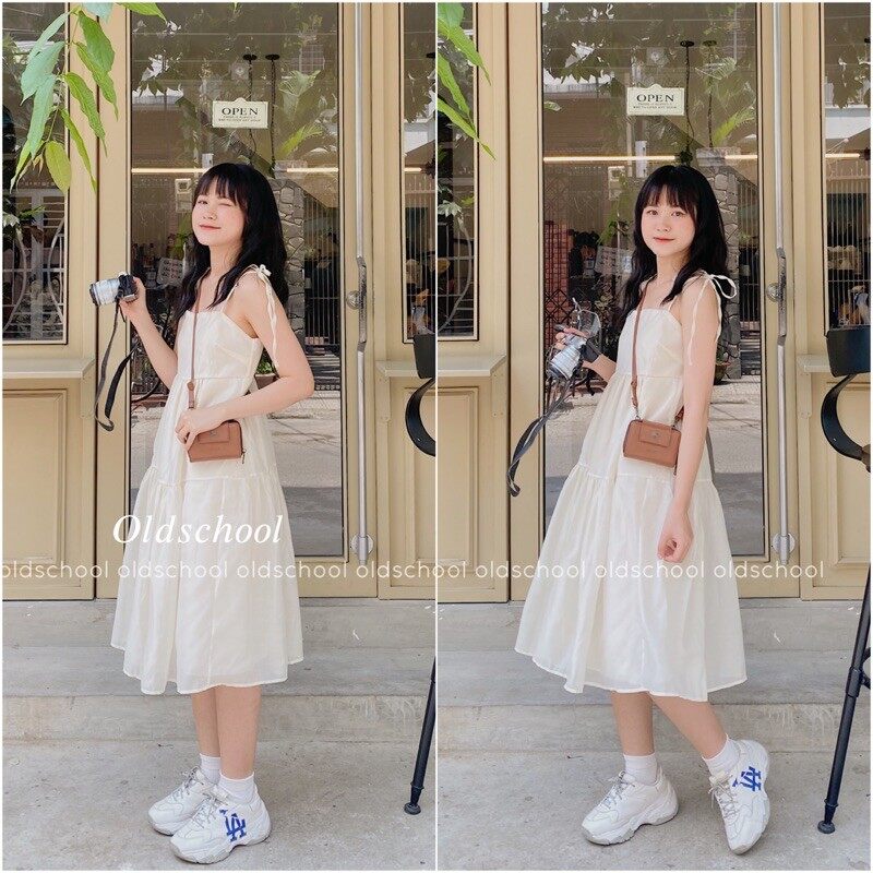 Váy 2 dây voan tơ ulzzang