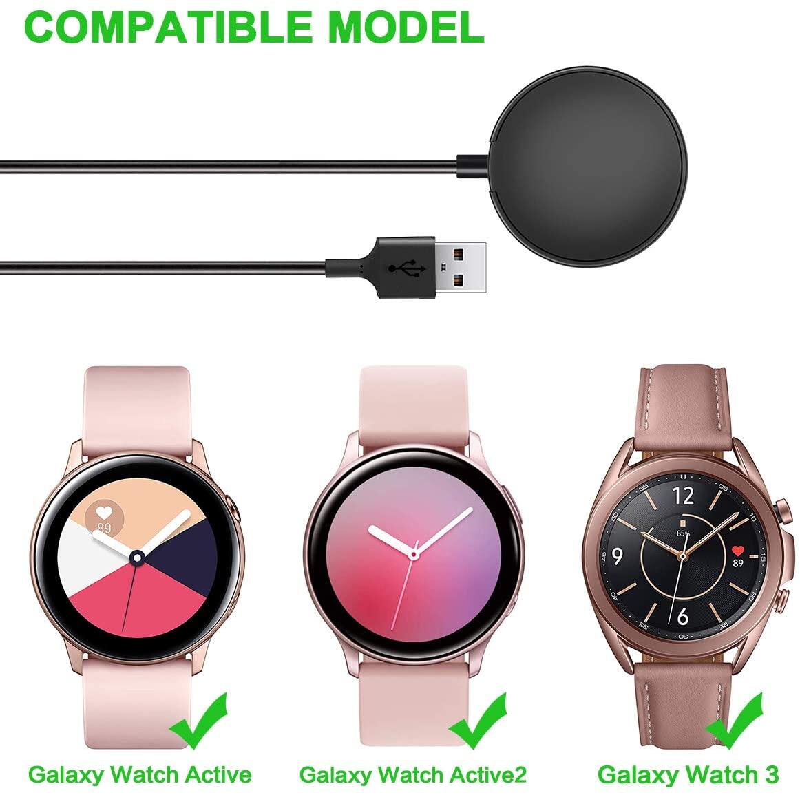 Đế Sạc Tương Thích Với Samsung Galaxy Watch 4/Galaxy Watch 3/Active/Active 2, Đế Cáp Sạc Không Dây USB Thay Thế Cho Phụ Kiện Đồng Hồ Galaxy