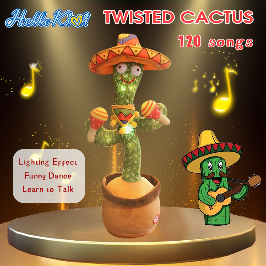 HelloKimi Dancing Cactus Funny Electronic Shaking Cactus Singing Cactus
