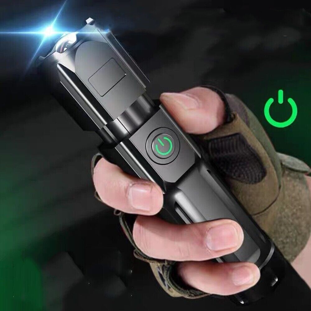 Ultra đèn pin sáng chống nước có thể sạc lại đèn pin usb đèn pin mini đèn pin chiến thuật nhỏ đèn cắm trại