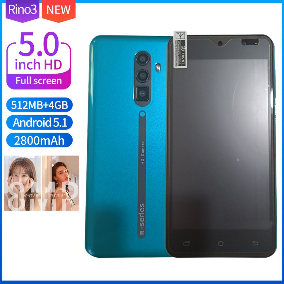 For R3 Smartphone , 5.0 Inch Super Full Screen With 512MB RAM+4GB ROM , with Face Recognition Fingerprint Unlocking Function ราคา 1,065 บาท*ส่งฟรี