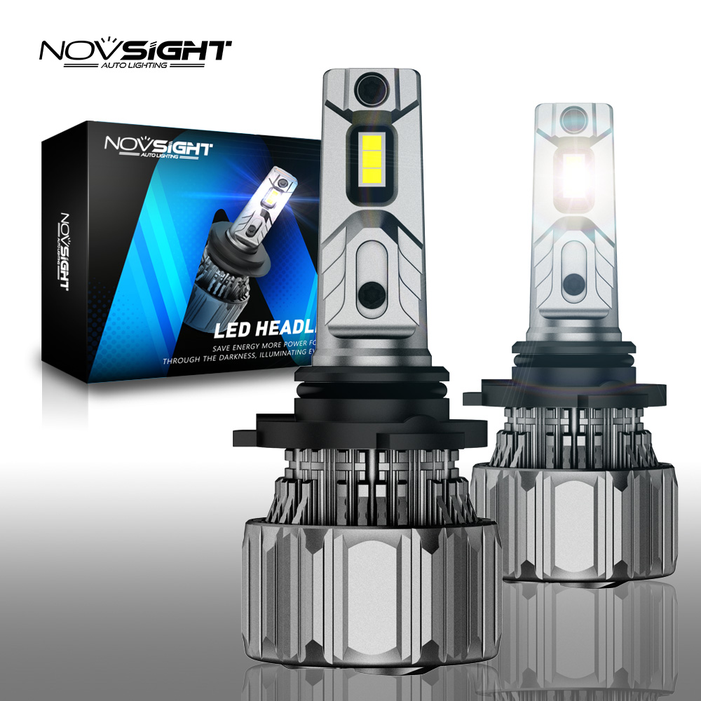 2 bóng novsight n50 9005 hb3 led bóng đèn pha 70w 6500k15000lm ánh sáng trắng siêu sáng bảo hành 1 năm miễn phí vận chuyển