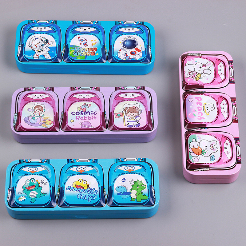 Hộp bút sắt hoạt hình 3d nhiều mẫu hoạt hình dễ thương