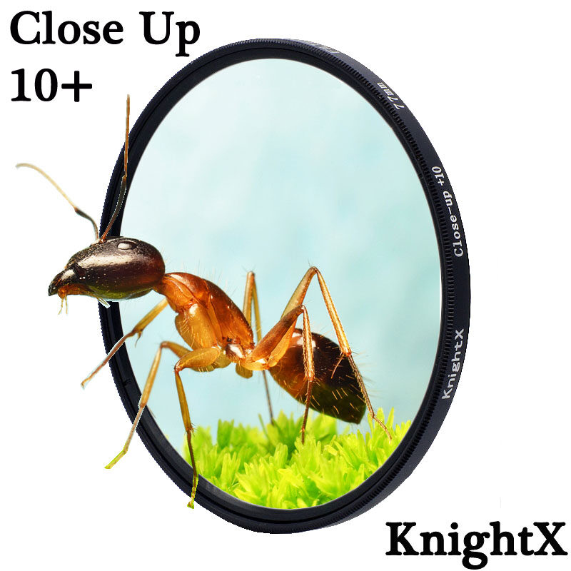 Knightx colse up มาโคร 10 + กล้องเลนส์กรอง 49 มิลลิเมตร 52 มิลลิเมตร 55 มิลลิเมตร 58 มิลลิเมตร 62 มิลลิเมตร 67 มิลลิเมตร 72 มิลลิเมตร 77 มิลลิเมตรสำหรับ Canon EOS Sony Nikon 400D D5100 50D 1200D 18-135 D70