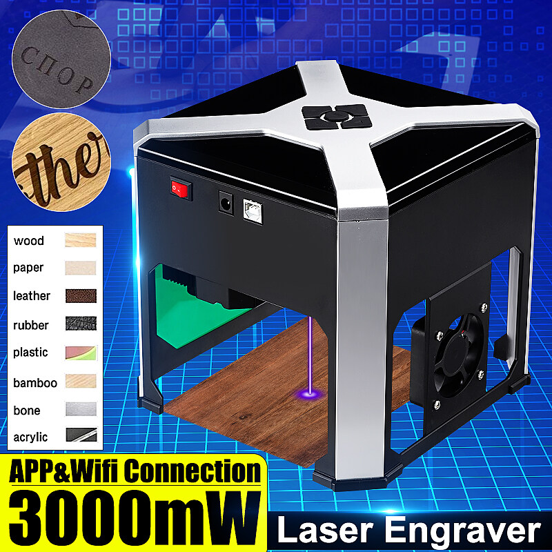 K6 17W Laser Graviermaschine USB-Lasergravierer WIFI APP Drucker Carver 