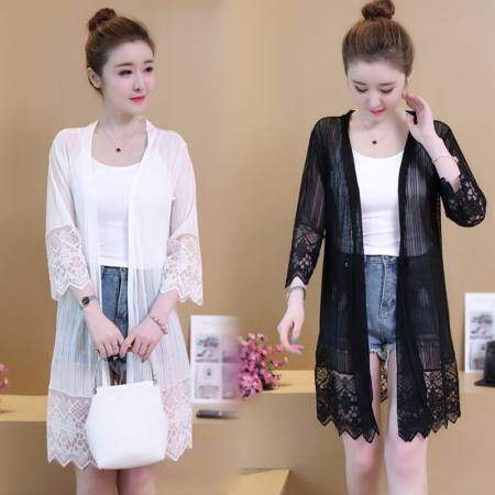 FashionLily Free Shipping Women Sun Protection Casual Lace Loose Clothing Summer Cardigan Blouse Shirt Tops Covers