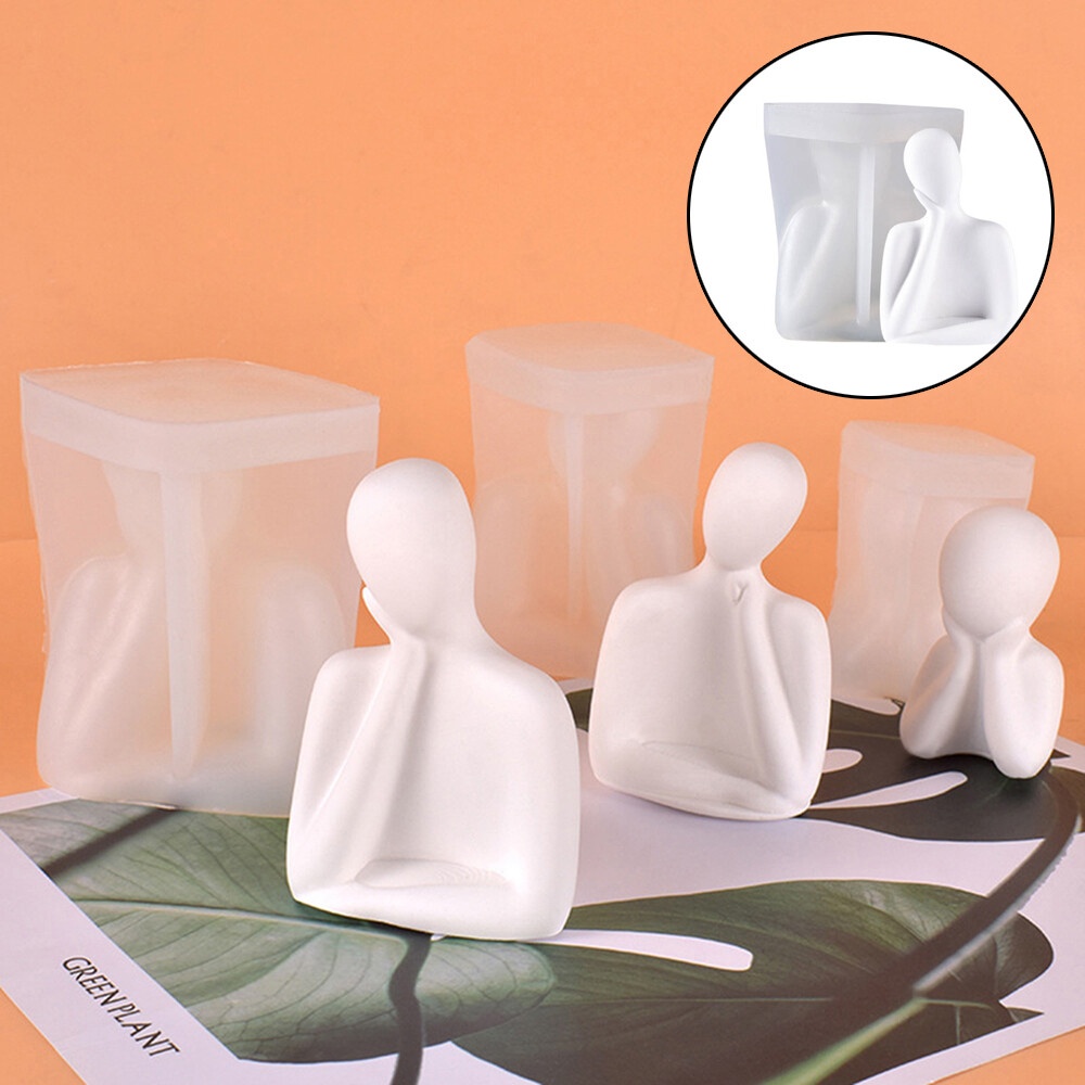 Xà phòng nhựa Epoxy thạch cao đồ trang trí làm nến hương liệu Silicone nến Tự làm khuôn nến cơ thể con người