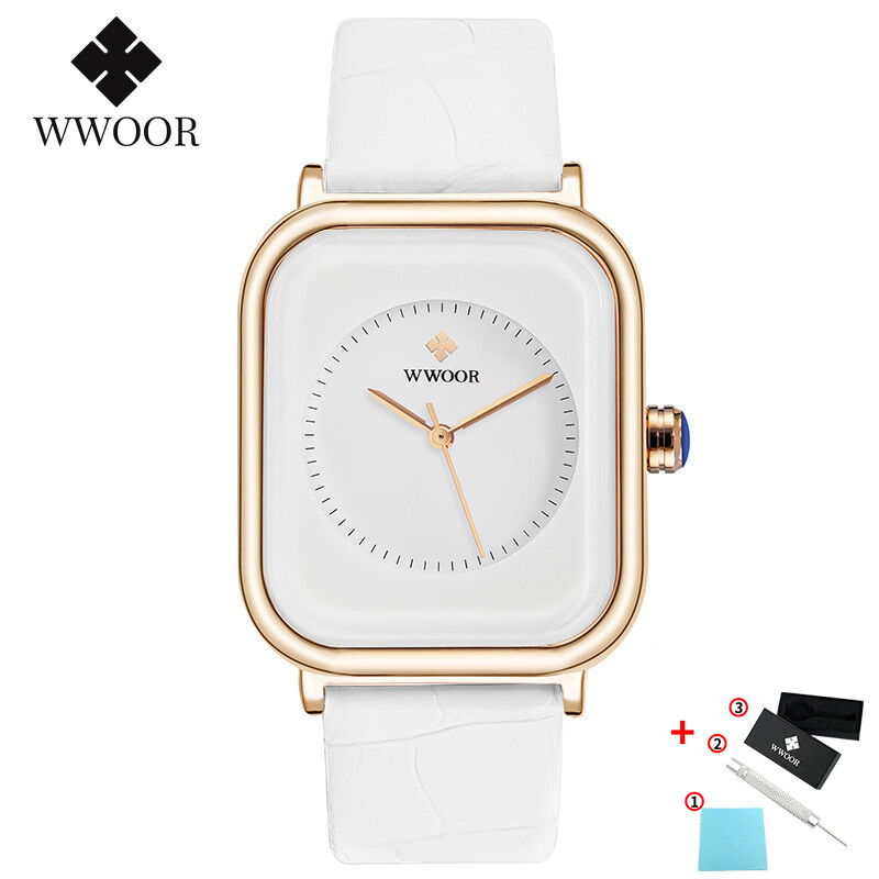 Đồng Hồ Đeo Tay Nữ WWOOR, Đồng Hồ Thông Dụng Thời Trang Chính Hãng Mới Nhất, Chống Nước, Tặng Kèm Hộp Đựng-8873P