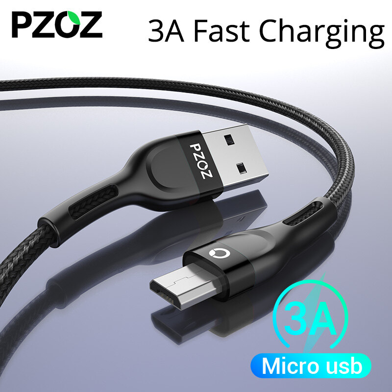 Pzoz cáp micro usb cáp sạc nhanh bện nylon dây sạc nhanh usb sang micro usb2.0 cho samsung huawei xiaomi oppo a53 vivo lg nexus điện thoại android ps4 xbox one