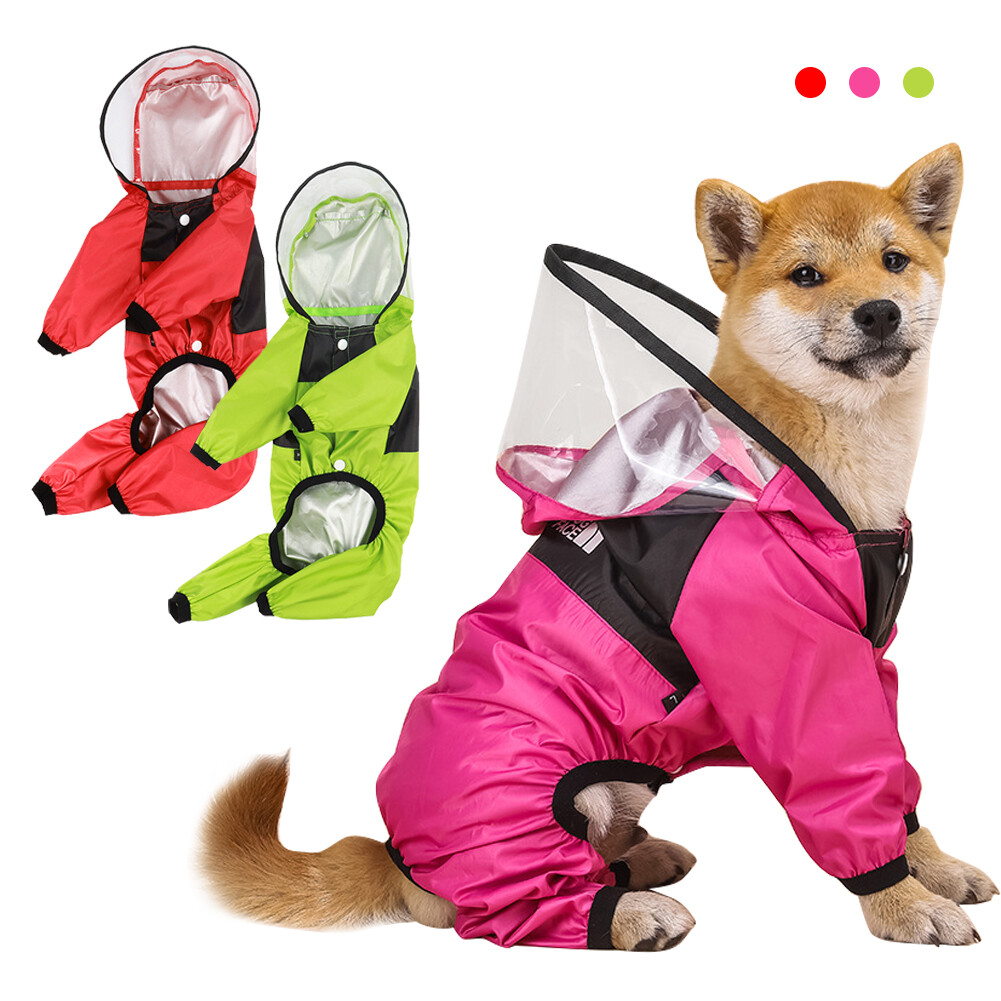 XS-4XL chống nước bằng PU Áo mưa cho chó thú cưng Jumpsuit áo khoác jacket có mũ trang phục ngoài trời Phụ kiện cho thú cưng cho nhỏ meduim chó lớn