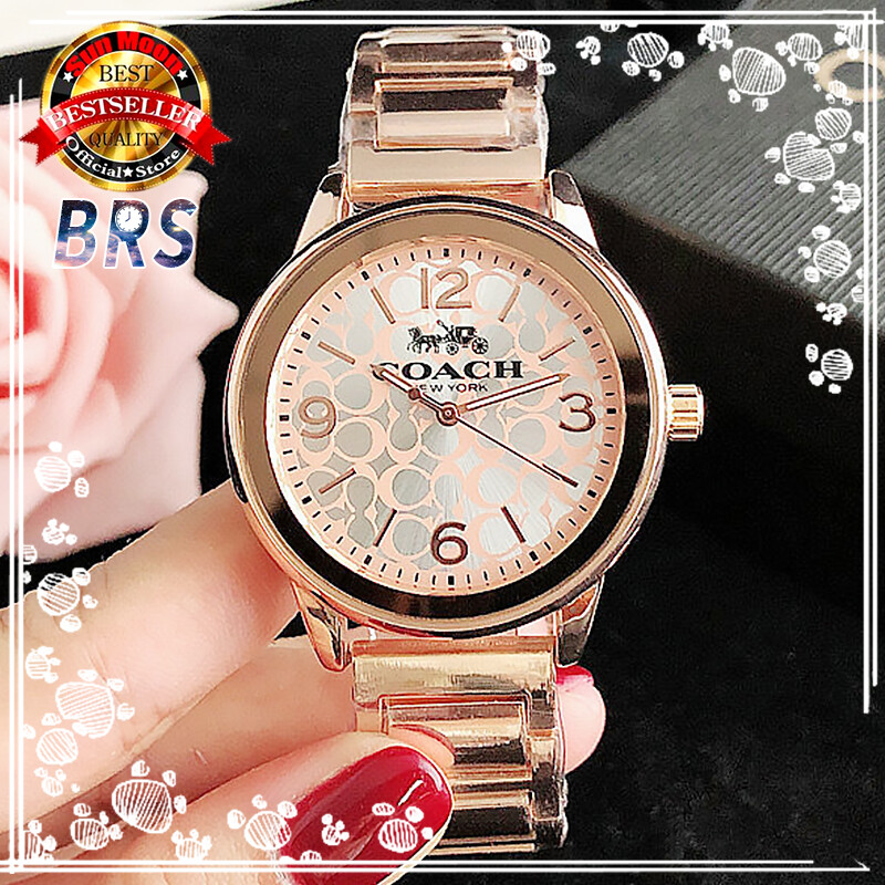 Hàng Sẵn Có! Đồng Hồ Đeo Tay COACH Nữ Nguyên Bản Có Thương Hiệu Đồng Hồ Vàng Sang Trọng Phụ Nữ Bằng Thép Không Gỉ Thời Trang Dạ Quang