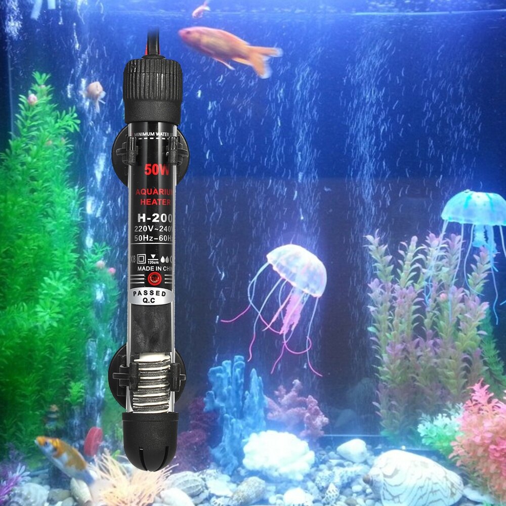 Thanh Sưởi Ấm Chìm, Cho Hồ Cá, Bể Cá Thủy Tinh Điều Chỉnh Nhiệt Độ 50W/300W