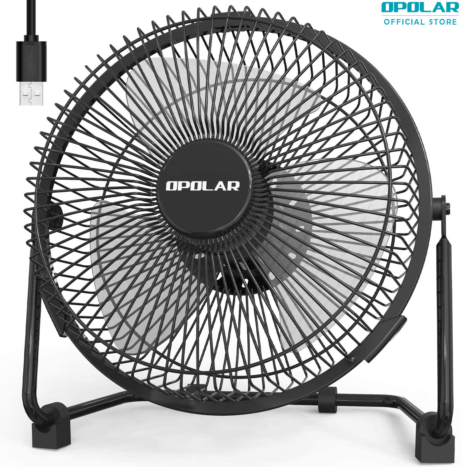 Quạt Bàn OPOLAR Hỗ Trợ USB Có Phích Cắm USB, Quạt Cầm Tay 9 Inch Yên Tĩnh Với Luồng Không Khí Tăng Cường, 2 Tốc Độ, Quạt Làm Mát Cá Nhân Hoàn Hảo Cho Bàn Làm Việc Tại Nhà