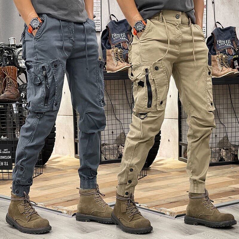 Camo Hải Quân Quần Người Đàn Ông Harem Y2K Chiến Thuật Quân Sự Quần túi hộp Cho Nam Giới Techwear Chất Lượng Cao hip hop ngoài trời Làm Việc Xếp Chồng Lên Nhau Quần