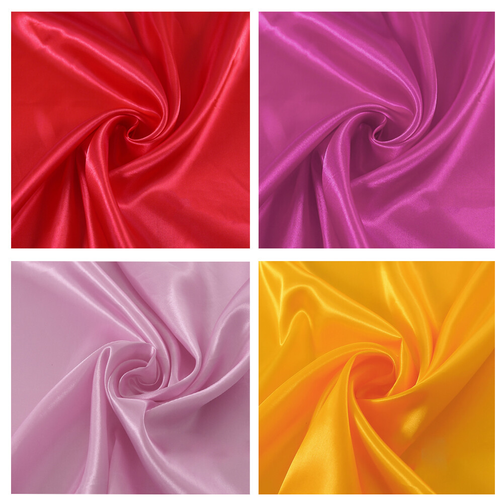 100cm * vải satin 150cm vải lụa vải lót satin vải lụa tơ nhân tạo mềm nhẹ và thoáng khí màu sắc tinh khiết