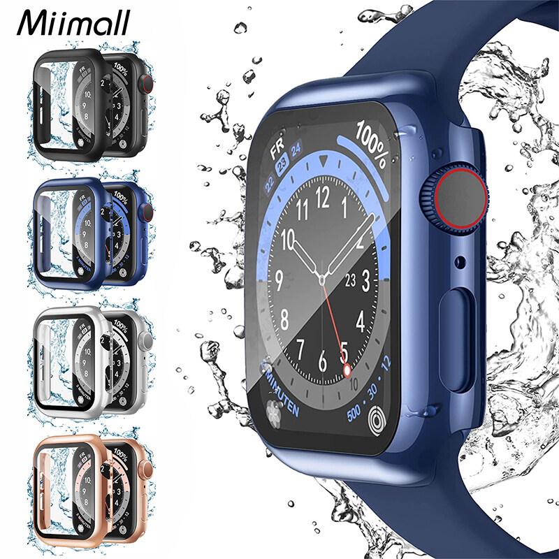 Miimall Compatible Apple Watch Waterproof Case 44mm Series 6 SE 5 4 with