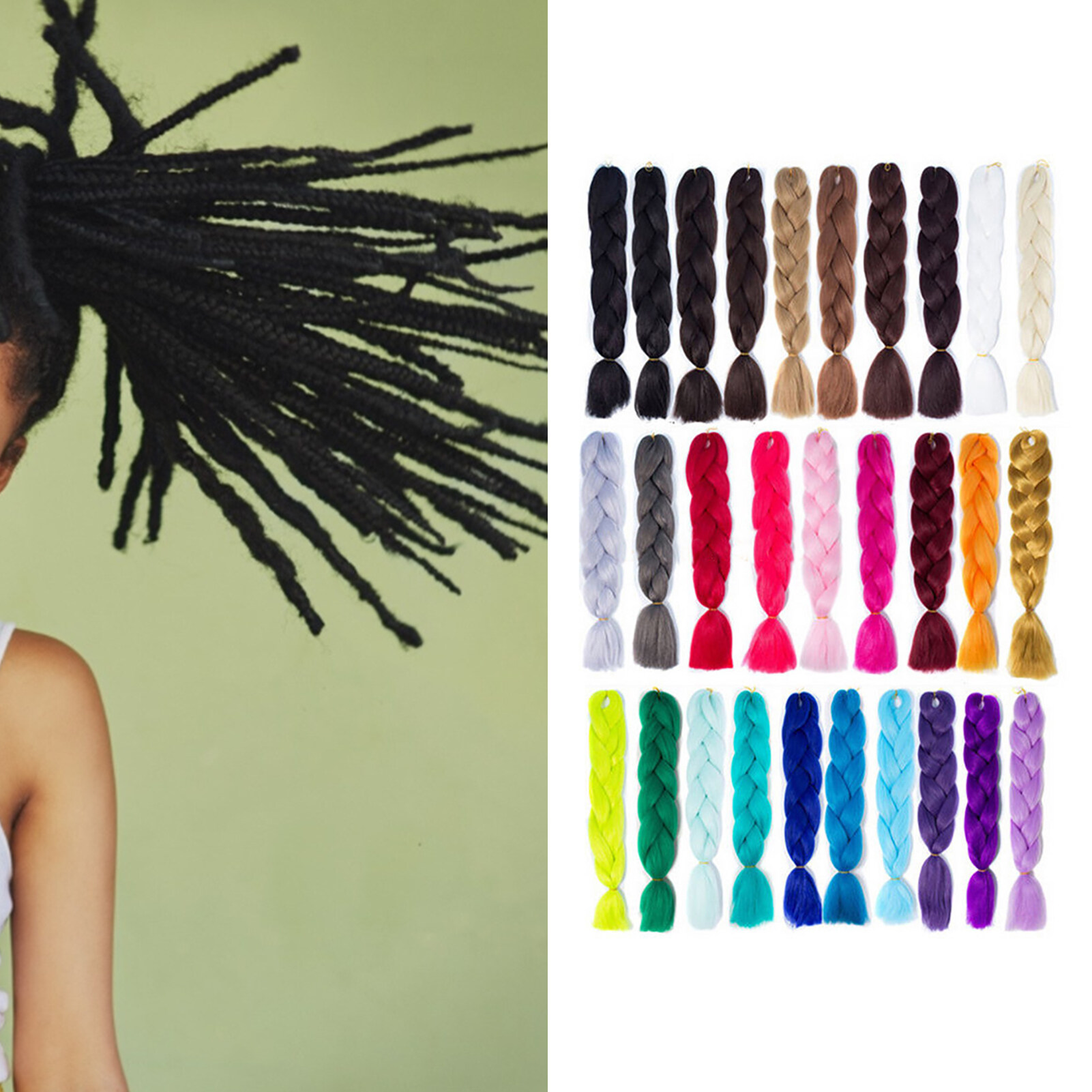 Tóc Giả Miss Cherry Dreadlock Tóc Giả Bện Xoắn Tinh Tế Sợi Tổng Hợp Chịu Nhiệt Dài Cho Nữ