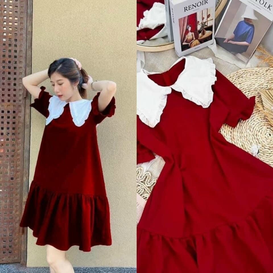 Váy bầu đẹp - Đầm bầu suông-Váy bầu thời trang thiết kế chất đũi lụa freesize từ 40 đến 65kg