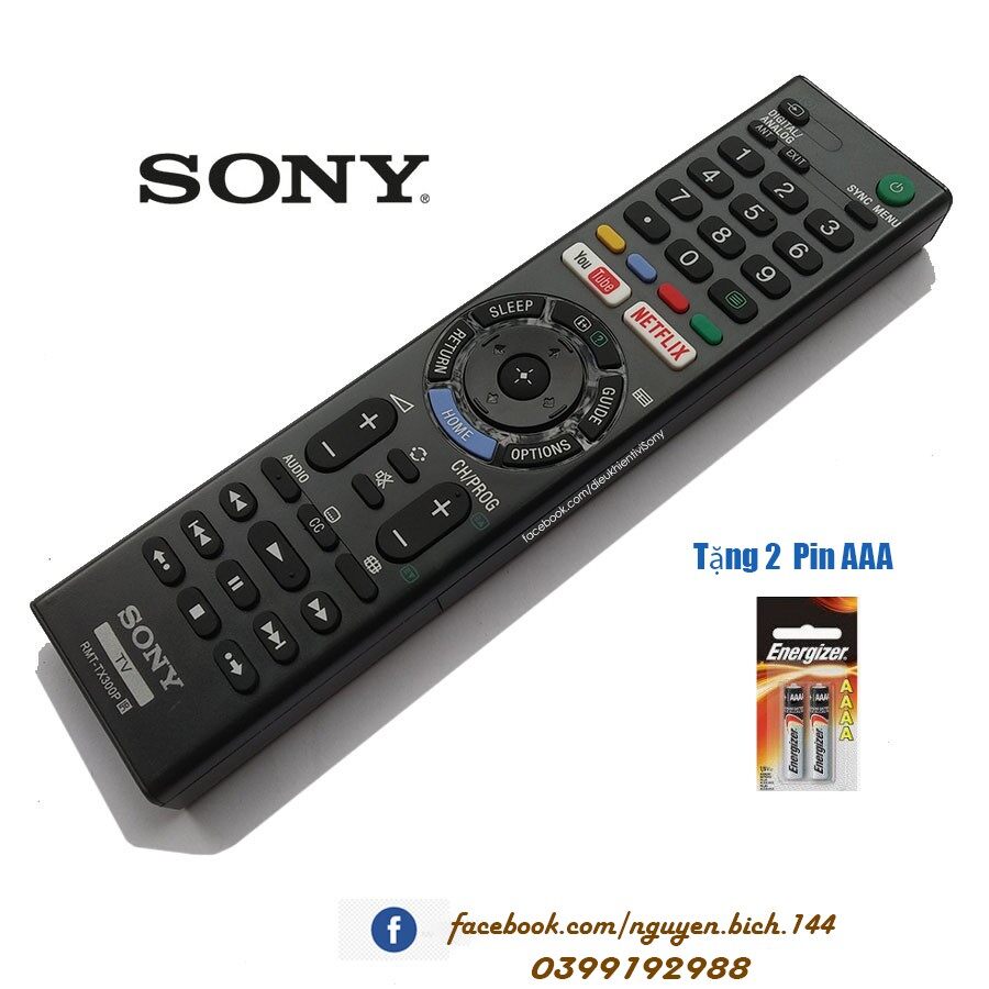ĐIỀU KHIỂN TIVI SONY SMART TX-300P ( Loại tốt tem mác ) - Dùng cho các mã TIVI SONY Smart