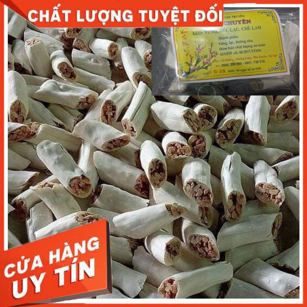 Kẹo Dồi Lạc Vừng Bánh Kẹo Gia Truyền Cổ Hoàng,250G Ròn,Thanh, Ngọt Nhẹ| - Kẹo Lạc