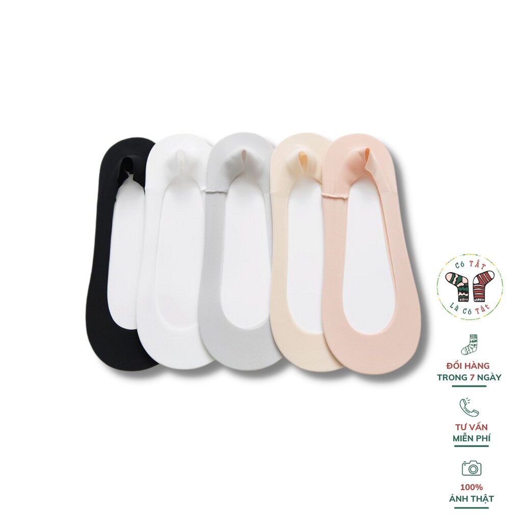 Hộp 5 đôi tất lười nữ có tất là có tất chất cotton lụa - luoinu_v1