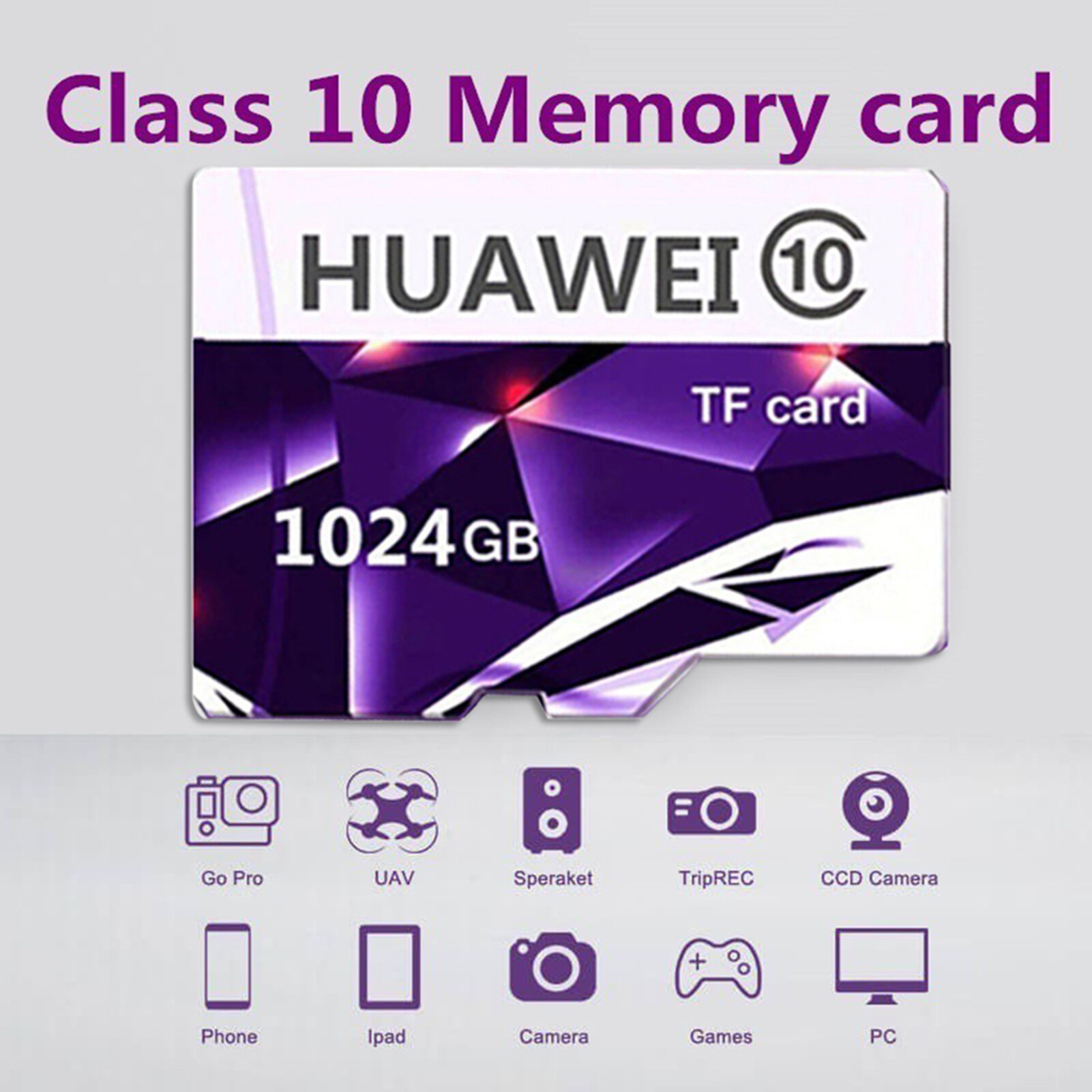สำหรับ Huawei Micro-SD การ์ดความเร็วสูงกันน้ำ128GB 256GB 512GB 1TB ความจุหน่วยความจำการ์ด (Sensitive ผลิตภัณฑ์) huawei ความเร็วสูงอ่านเขียน Tf การ์ดหน่วยความจำ128Gb 256Gb 512Gb 1Tb Memory Card เหมาะสำหรับโทรศัพท์มือถือกล้องแบน