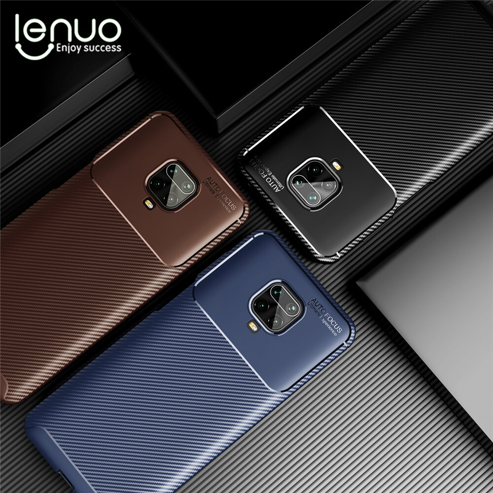 Lenuo Cho Xiaomi Redmi Note 9S 9 Pro Max Trường Hợp-Sợi Carbon TPU Chống Sốc, Chống Xước Matte Điện Thoại Di Động Ốp Lưng Điện Thoại