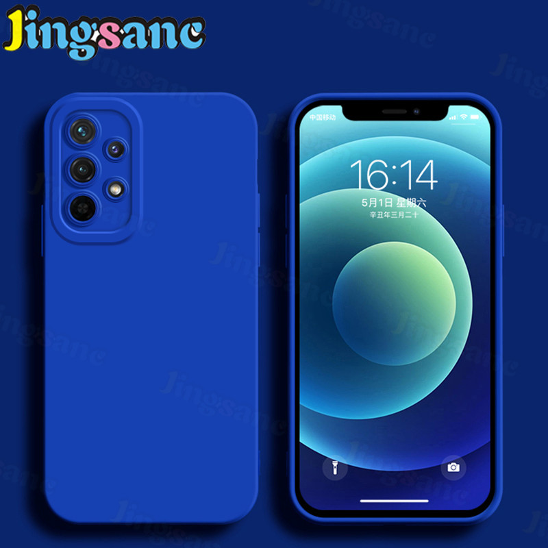 Jingsanc Ốp Điện Thoại Cho Samsung Galaxy A53 5G/A32 4G/A52/A52 5G/A52s 5G/A72 Ốp TPU Mềm Mắt Thiên Thần Silicon Lỏng Sang Trọng Mặt Lưng Ống Kính Bao Quanh Chống Sốc Đơn Giản ốp Lưng