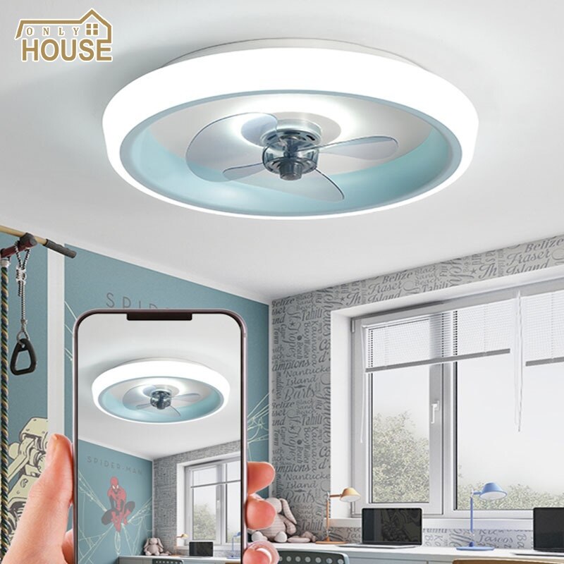 LEBI Đèn quạt trần điều khiển từ xa thông minh bằng quạt điện điều chỉnh độ sáng, điều chỉnh tốc độ gió, điều khiển từ xa, 110V trang trí phòng