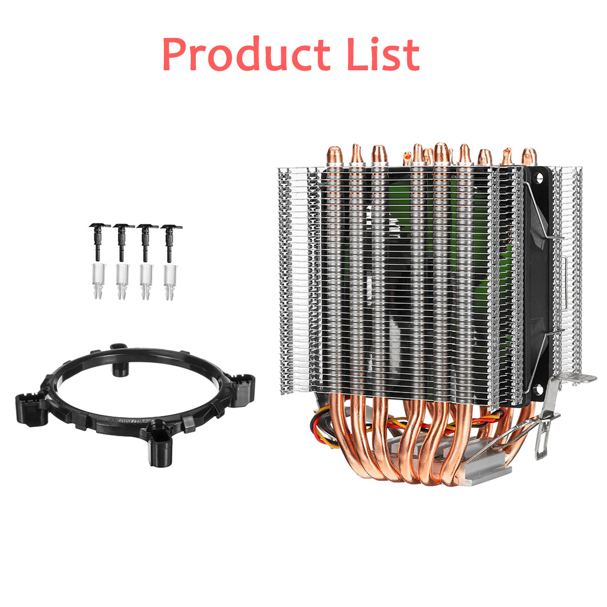 Shop Generic CPU Cooler 6 Heatpipe DualTower Cooling Fan for LGA 775