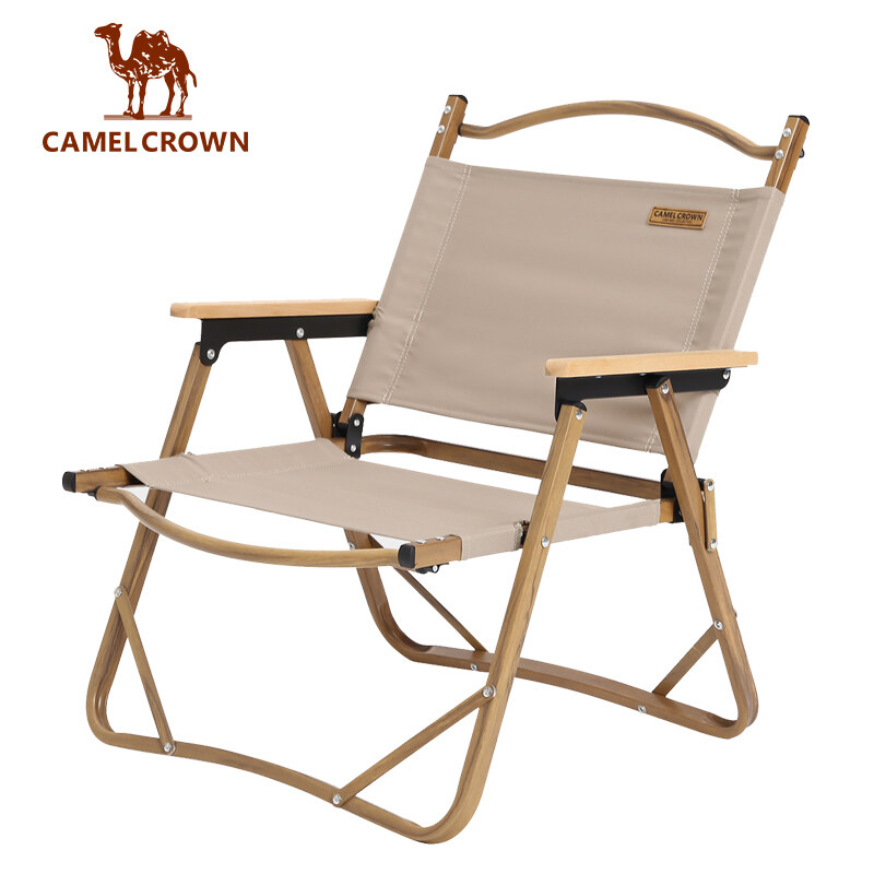 CAMEL CROWN Ghế Cắm Trại Di Động Gấp Gọn Ghế Du Lịch Câu Cá Giải Trí Chống Mài Mòn Thoải Mái Vân Gỗ