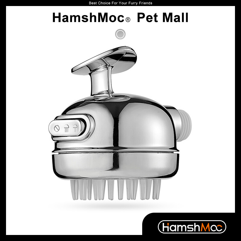 HamshMoc High Pressure Pet Shower Head Extra Long Cat Shower Head Anti Clog with Handheld Massage Soft Brush 2 Modes for Cat Dog Pet ราคา 297 บาท*ส่งฟรี