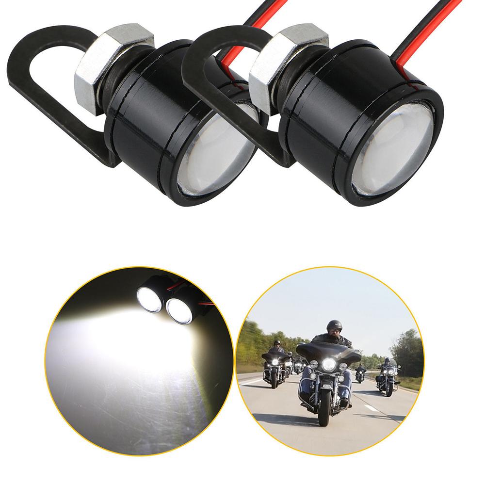 Fang Fang 2 cái LED tay nắm mô tô Spotlight đèn pha đèn lái xe đèn sương mù trắng