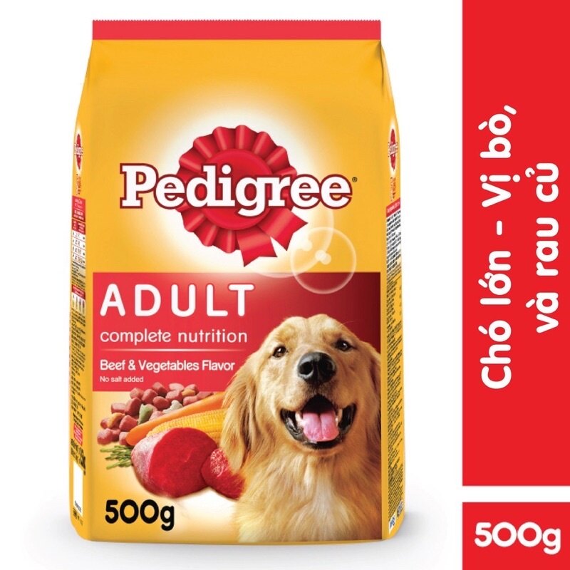 Thức Ăn Cho Chó Trưởng Thành Pedigree Vị Bò&Rau Củ 500G