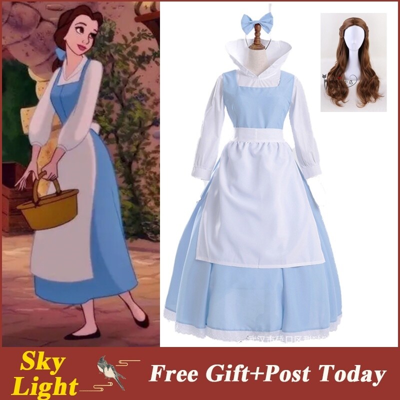 Belle Costume Women Women's Beauty And The Beast Belle Blue Dress Costume   Officially Licensed Disney Belle Outfit Official Disney Costume
