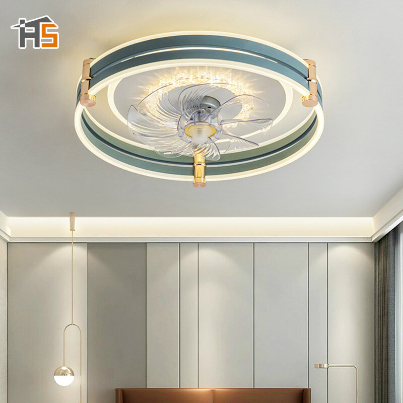 Hangdianđèn quạt đèn trần đèn led đèn trang trí phòng đèn phòng khách đèn phòng ngủ điều khiển từ xa có thể điều chỉnh độ sáng 220v 50cm