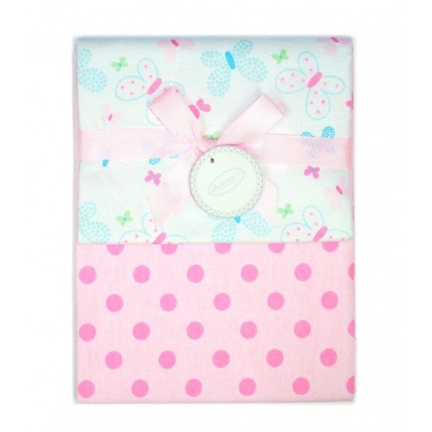 Autumnz - 2-pack Flannel Receiving Blanket *Butterfly Dots*