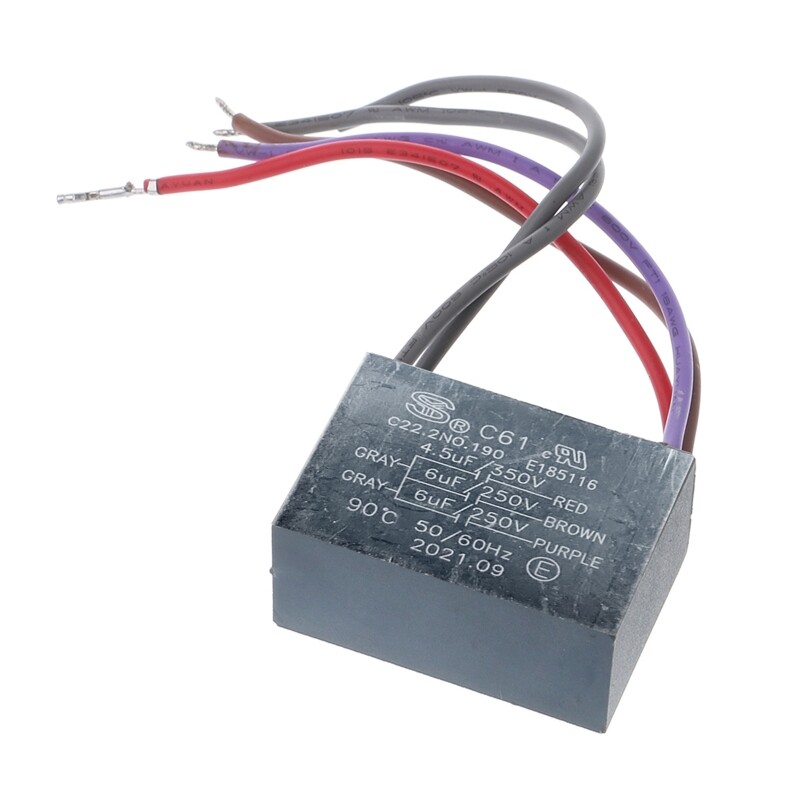 Tụ quạt trần cbb61 tụ khởi động 5 tốc độ 4.5uf + 6uf + 6uf 5 dây 250v