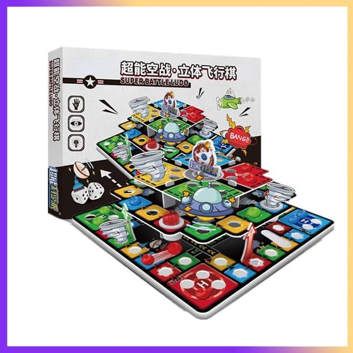 Super Battle Ludo | Trò Chơi Cờ Bàn Parcheesi 3D | Đồ Chơi Xếp Hình Cha Mẹ Và Con Cái Vui Nhộn | Quà Tặng Cờ Vua Hoạt Hình Cho Bé Trai Và Bé Gái