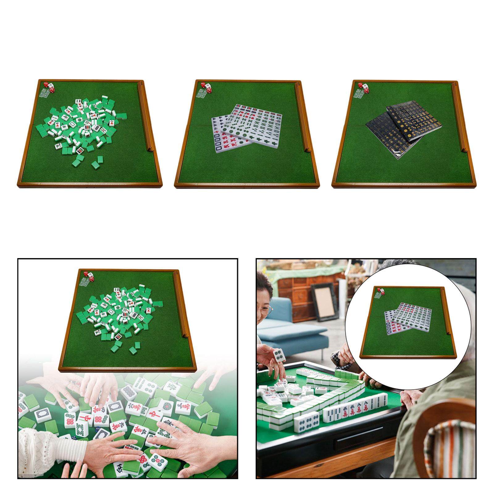 Classic Tiles Games Table Game Leisure Time Game Portable Mahjong Game Set 144