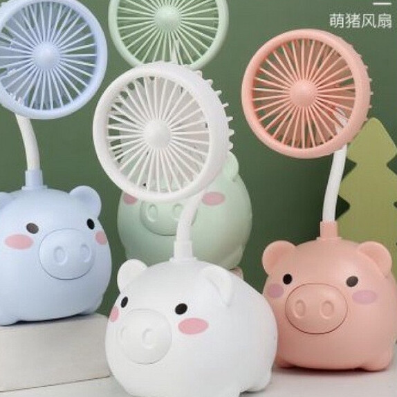 Quạt sạc mini hình thú cute để bàn, siêu khỏe, chạy siêu bền