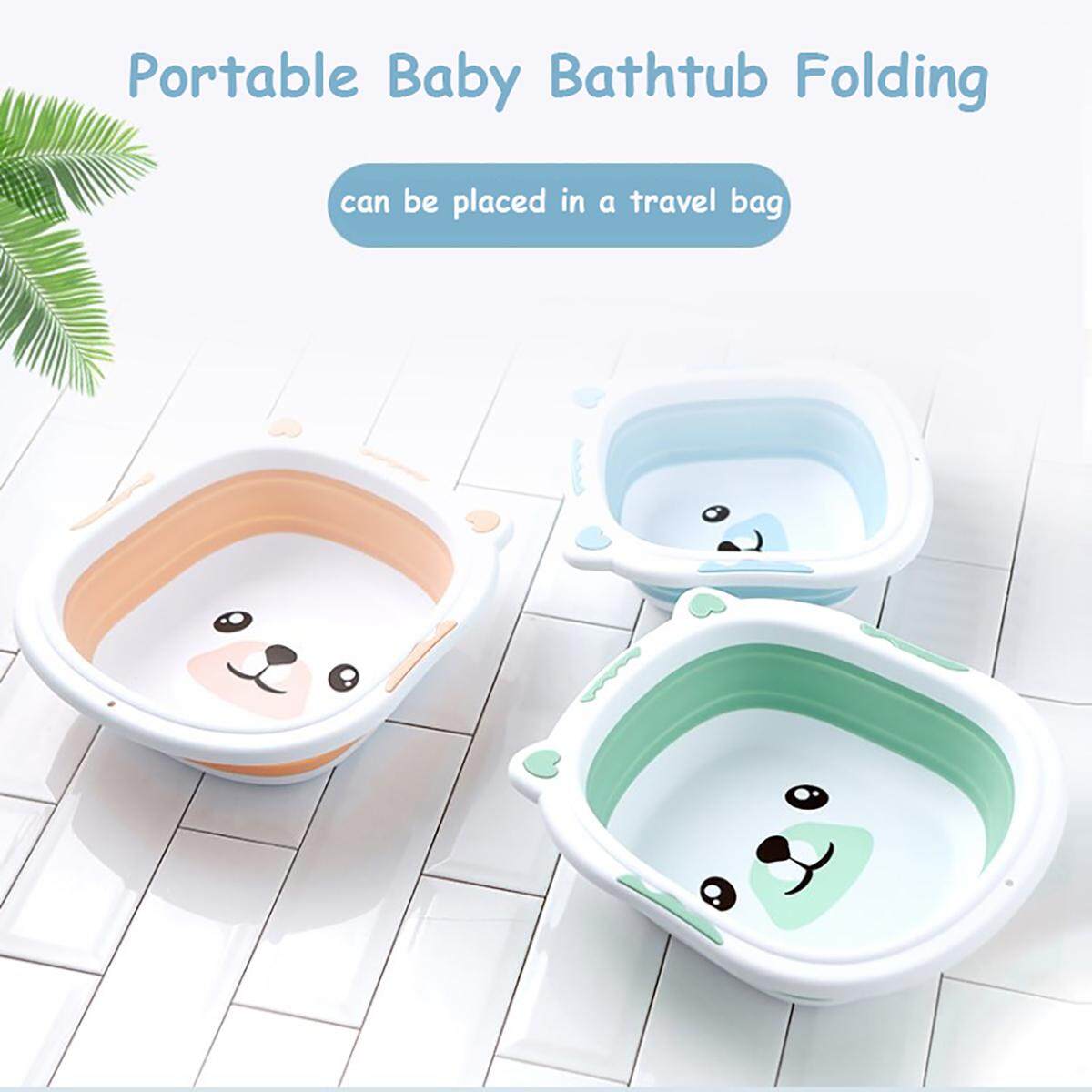 Generic Portable Baby Folding Basin Silicone Washbasin Bathtub