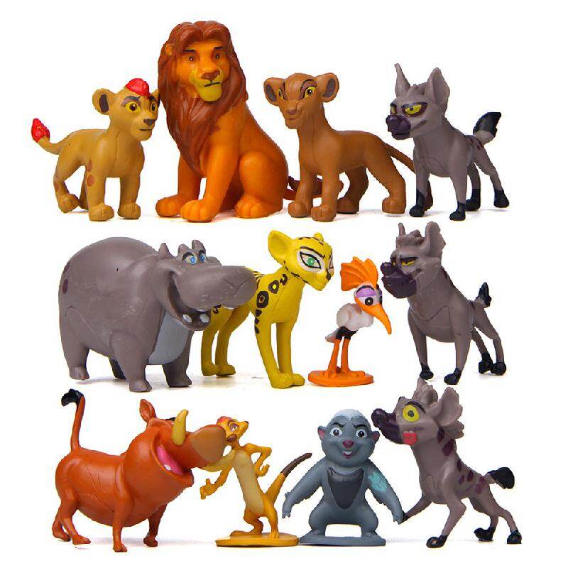 12pcs Cartoon The Lion Guard Pvc Action Figures Bunga Beshte Fuli Ono The Lion Nala Timon Pumbaa Sarabi Sarafina Doll Toys