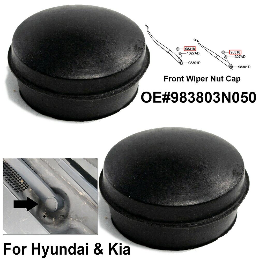 Nắp đậy đai ốc hoàn toàn mới cần gạt nước kính chắn gió phía trước chất lượng cao 2 chiếc màu đen