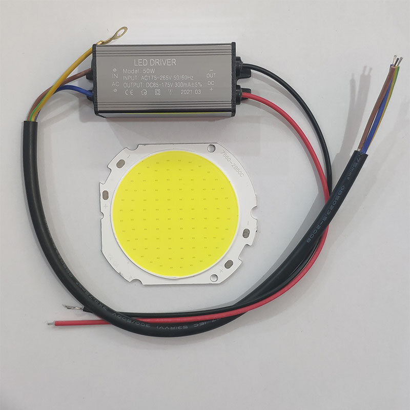 Chip led 50w hạt đèn cob cho đèn đường nguồn sáng đèn chiếu sáng đèn pha tự làm bấc phụ kiện đèn pha bộ nguồn sáng điều khiển