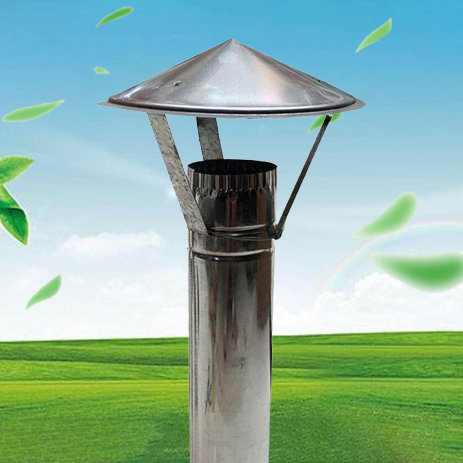Bnbar thực tế ống khói mưa che ống thở mũ cho sưởi ấm ngoài trời bếp