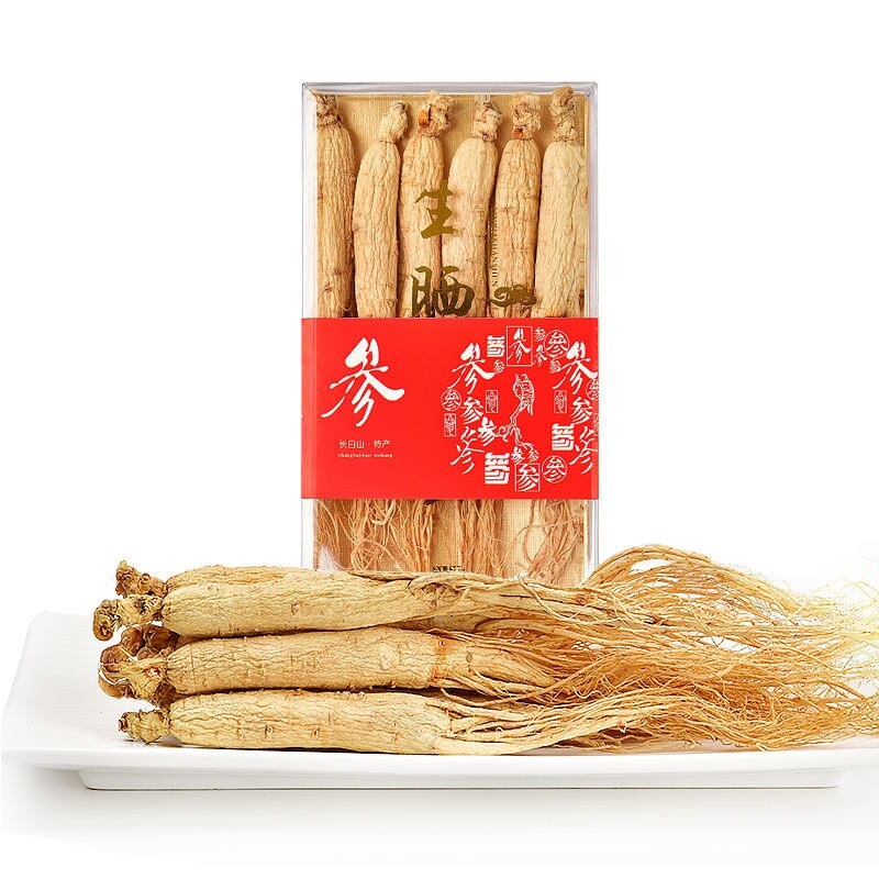 9-13 nhân sâm khô 6 bút nhân sâm hoang dã nhân sâm khô nguyên chất nhân sâm núi trường bạch quà tặng đặc sản đông bắc