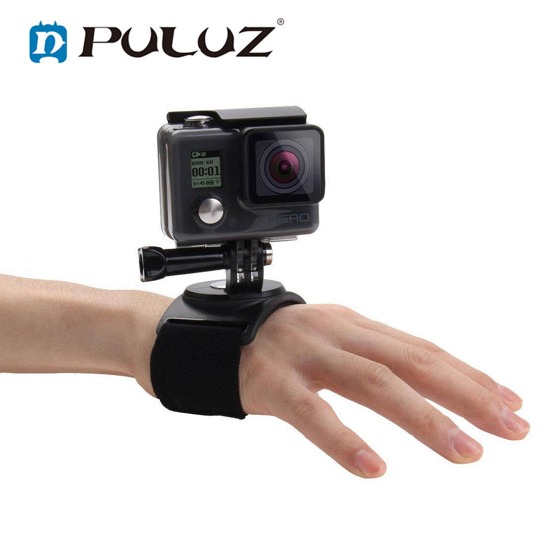 PULUZ 3 in 1 Hand Wrist Arm Leg Straps 360 Degree Rotation Mount for Gopro HERO10 GoPro9 HERO8 / 7 /6 /5 /5 Session /4 Session /4 /3+ /3 /2 /1, DJI Osmo Action, Xiaoyi, Other Action Cameras for Mountain Biking, Motocross, Surfing,Paddle Sports